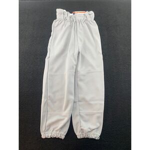 Champ Pro Sports Youth Baseball Pants‎ Gray XS Elastic Waist Baseball Bottoms